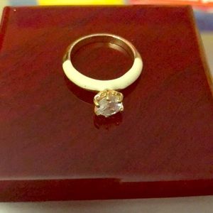 Ivory &Gold Solitaire -excellent condition &chic!